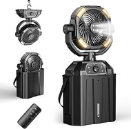 XAP Portable Misting Fan with 90° Auto Steering - 4 Mist Cooler with 7L Bucket for Outdoor/Camping/P