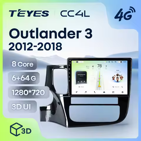 TEYES CC4L For Mitsubishi Outlander 3 GF0W GG0W 2012 - 2018 LHD Car Radio Multimedia Navigation ster