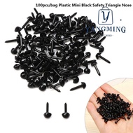 YANGYANG 100pcs/bag Safety Triangle Noses for Teddy Dog Mini Black 4.5X5.5MM