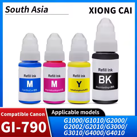 South Asia GI 790 GI-790 Ink Compatible Bottle Water Based Refill For Canon PIXMA G3000/G3010/G4000/
