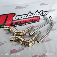 Stainless big elbow ex5 lagenda 115 c70 bonus sym 110 big elbow pipe 51 mm HIGH MOUNT FOR WAVE 100/1