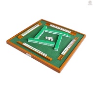 [OUSG] Mini Mahjong Set with Folding Mahjong Table Portable Mah Jong Game Set For Travel Family Leisure Time Indoor