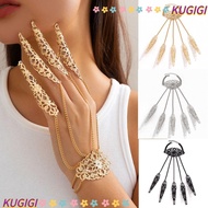 KUGIGI Gothic Finger Bracelet, Iron Punk Finger Wrist Chain Bracelets,  Fashion Personality Hand Jew