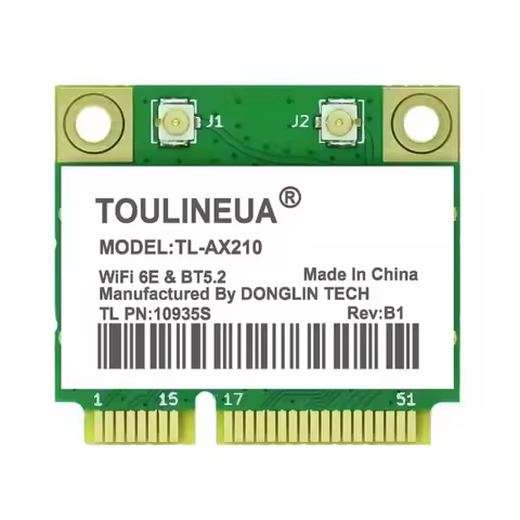 AX210 Mini PCIE WiFi 6E WLAN Card 802.11AX Bluetooth 5.2 Network Adapter for intel cpu