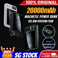 SG 🔥[READY STOCK] Slim Magnetic Power Bank 22.5W+PD20W Powerbank Fast Charging Powerbank 20000mah 15