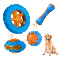 Rubber Dog Toys for Dog Chewing Bite Resistant Squeaky Training Playing Toy Interactive Dog Toys for