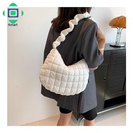 【Free shipping】Korean Large Capacity Cloud Bag Puffer Women Pleated Puffy Bag Woman Large Capacity Crossbody Shoulder Dumpling BagCOD
