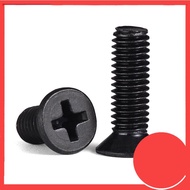 Carbon steel black cross flat head screw countersunk head electronic screw M1-M6 【SS-HX】
