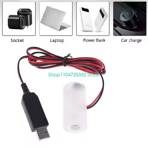 P5EA USB Power Supply Adapter Replace 1-4pcs 3V 4.5v 6V LR14 C Battery Eliminato