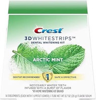 Crest 3D Whitestrips, Arctic Mint, Teeth Whitening Strip Kit with Tube of Flavor Serum, 28 Strips (1