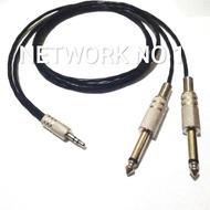 (JG01) Kabel Canare Jack 3.5mm Stereo Male To 2 Akai TRS 6.5 Male 0.5