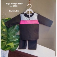 CLEAR STOCK Baju melayu baby 3m-9m
