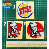 BURGER KING / KFC STICKER CUTTING OVERLAPPING REFLECTIVE