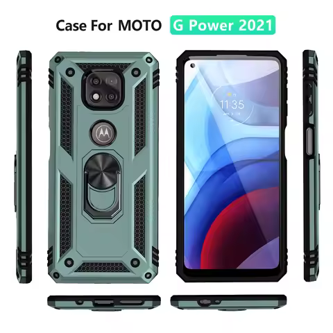 Shockproof Cover For Motorola Moto G Power 2021 Case Moto G Power Finger Ring Holder Phone Case For 