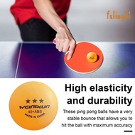 (fulingbi)10Pcs White/Yellow 3-Star Table Tennis Balls High-Performance Ping-Pong Ball Set for Indoor/Outdoor Table Tennis Match Training Equipment