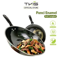 INTERESTING!. TKIS Black Enamel Frying Pan 32 Cm Enamel Pan TK-809