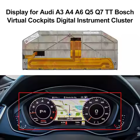 Dashboar 12.3" LCD Display for Audi A3 A4 A4L A5 A6 A6L A8L Q5 Q5L Q7 TT Bosch Virtual Cockpits Inst