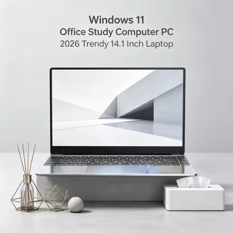 Practical 14.1 Inch Laptop Intel 4405U,120Hz Ultra-Clear IPS,32GB RAM 2TB SSD,5000mAh Backlit Keyboa