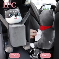 【Best value】 2 In 1 Car Tissue Box Doll Cartoon Garbage Can Dog Monkey Rabbit Short Plush Car Tissue