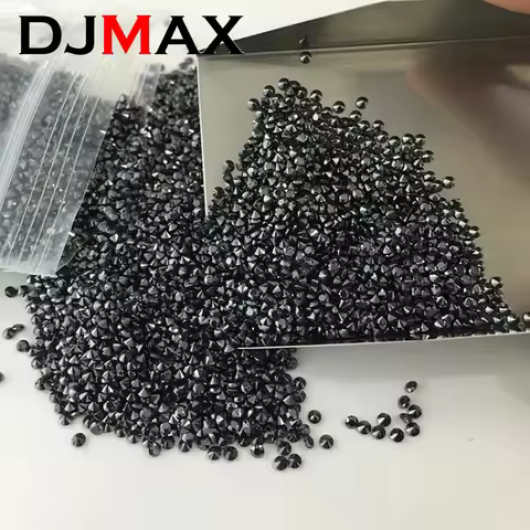 Black Moissanite 0.7-5mm Wholesale 1CT Small Size Loose Stones Black Lab Grown Moissanite Diamond Fo