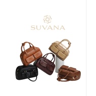 READY STOCK SUVANA Mini Tote Handbag Women | Elegant Structured Handbag | Premium PU Leather | Offic