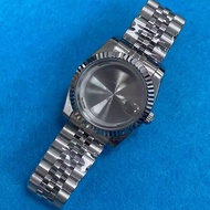 Watch Accessories 36mm case+strap with mineral glass suitable for mounting Japanese 8215/Mingzhu 281