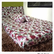 Sprei Motif Bunga Mawar Merah 90x200 120x200 160x200 180x200 200x200
