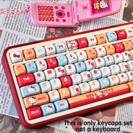 PBT Keycap MOA Hello Kitty Keycap Personality Dye Sublimation Cute Office Mechanical Keyboard Keycap