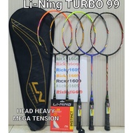 Price .!! BADMINTON RACKET LINING TURBO 99 - MEGA TENSION UP TO 30 LBS - HEAD HEAVY - ORIGINAL LI-NI