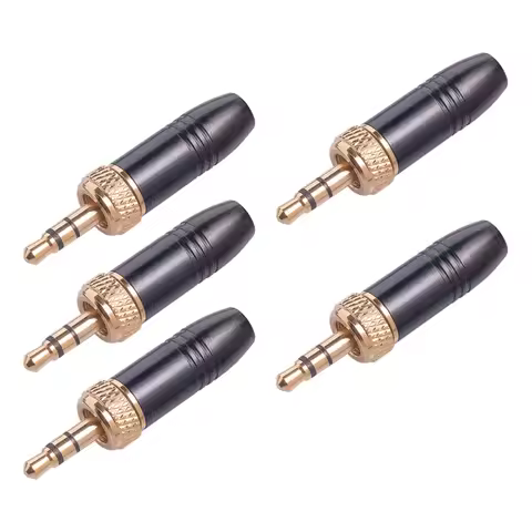 A73E-5Pcs Lavalier Lapel Microphone 3.5mm Audio Plug with M6 Internal Thread Internal Thread Cable f