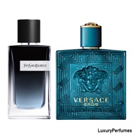 [100ml 2pcs] YsI Y Edp + Versace Eros Edt Men