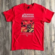 เสื้อยืดแขนสั้นคอตตอนแบบย้อนยุคสำหรับเล่นเกม DnD เสื้อคอตตอนลายคลาสสิกสำหรับผู้ชายและผู้หญิง ทรงหลวม