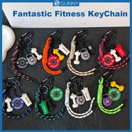 SunnyFit Barbell Keychain Sports Fitness Keychain Pendant Silicone Gym Lover Workout