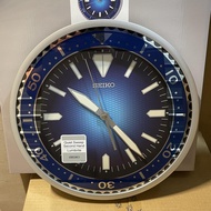 [Original] Seiko Clock QXA791A Quite Sweep Lumibrite Blue Diver Bezel Design Analog Quartz Wall Clock QXA791