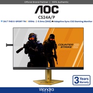 AOC CS24A/P | 24.1" FHD | E-SPORT TN | 610Hz | 0.5ms (GtG) | Adaptive Sync | CS2 Gaming Monitor