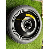 (USED)SPARE TYRE PCD100 4H  T125/70D15