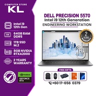 NEW Dell Precision 5570 i9 12Gen Workstation 64GB RAM RTX A2000 8GB 15.5” OLED Touch Engineering Lap
