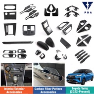 Toyota Veloz 2022 2023  Carbon Fiber steering wheel window switch cover garnish accessories Interior