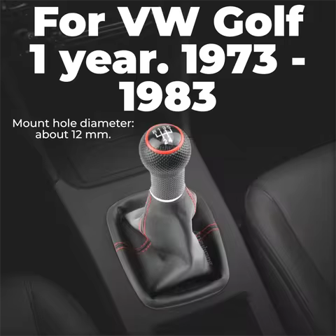 Leather 5-speed manual transmission MT shift lever, suitable for Volkswagen Golf 2 3 4 convertible P