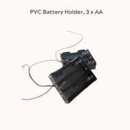 PVC Battery Holder, 3 x AA