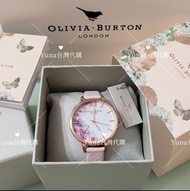 🈹️母親節優惠🈹️ Olivia Burton 花花手錶 女裝錶 Women Watch 全新 大錶面 38mm 皮錶帶 皮帶錶 玫瑰金色 花花錶面 水彩畫風 watercolor florals l