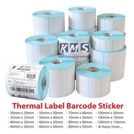 Thermal Label Barcode Sticker Paper Printer Roll A6 20 x 25 x 30 x 35 40 50 60 70 80 100 150