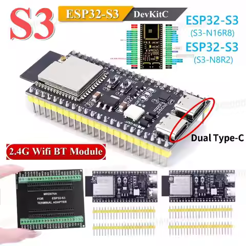 ESP32 S3 Development Board ESP32-S3-DevKitC-1 Bluetooth 2.4G Wifi Module for Arduino 8MB PSRAM 16MB