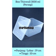 Thinwall Square 3000 Lunch Box ML / FOOD CONTAINER 3000ML FOODGRADE