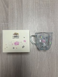 麒麟一番搾 櫻花玻璃杯 粉藍色