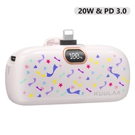 【Quà tặng Giáng sinh】KUULAA 20W 5000mAh Mini Fast Charging Portable Power Bank 18W Type C Small Powe