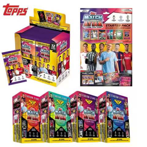 Topps 2023-24 Match Attax Starter Pack Football Trading Card Champions League Messi Haaland Ronaldo 