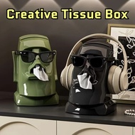 3in1 Tissue Box Desktop Storage Box Glasses Headset Storage Rack Office Student Dorm Room Home Decor