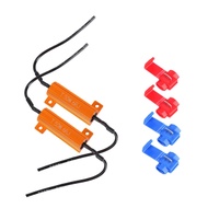 2pcs 50W 6ohm LED Light Canbus Load Resistor Flicker Decoders Warning Canceler Harness