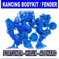 10 Pcs Fortuner Bodykit Buttons Fortuner Hilux Alphard Fender Buttons Bodykit Clips